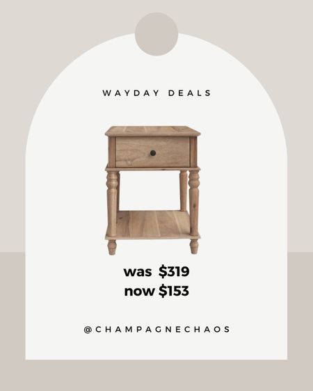 Wayday is almost over! Get this pretty wood side table for over $100 off 🤍

Wayfair, wayday, deals, sale, home 

#LTKhome #LTKsalealert #LTKFind