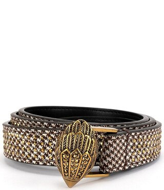 Kurt Geiger London 0.78" Crystal Houndstooth Belt | Dillard's | Dillard's