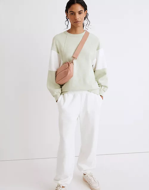 MWL Oversized Raglan Sweatshirt in Colorblock | Madewell