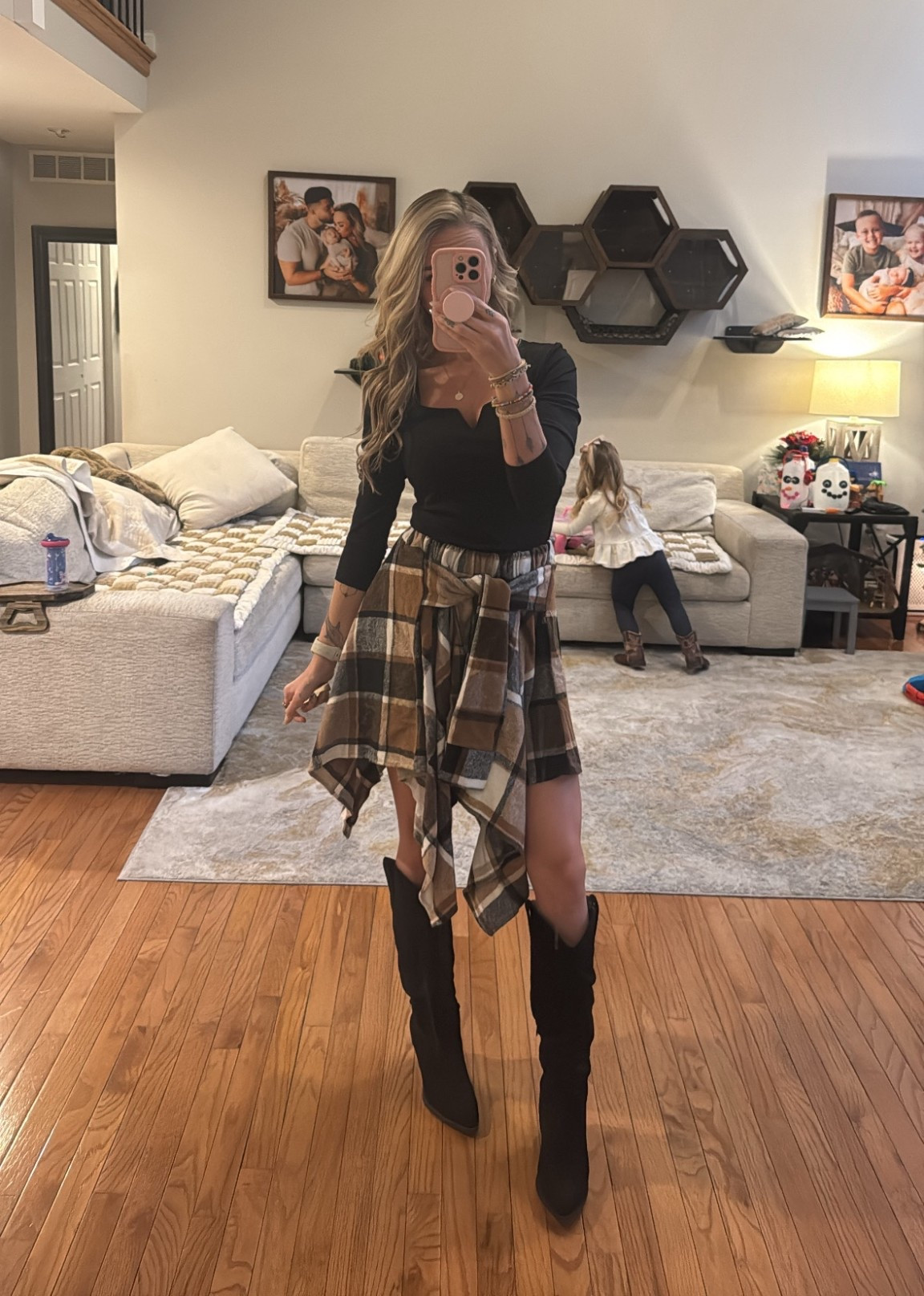 One of my favorite outfits for fall and winter! Faux wrap/tie skirt and a super comfy bodysuit. The boots are the perfect touch ✨

#LTKPetite #LTKootd #LTKHoliday