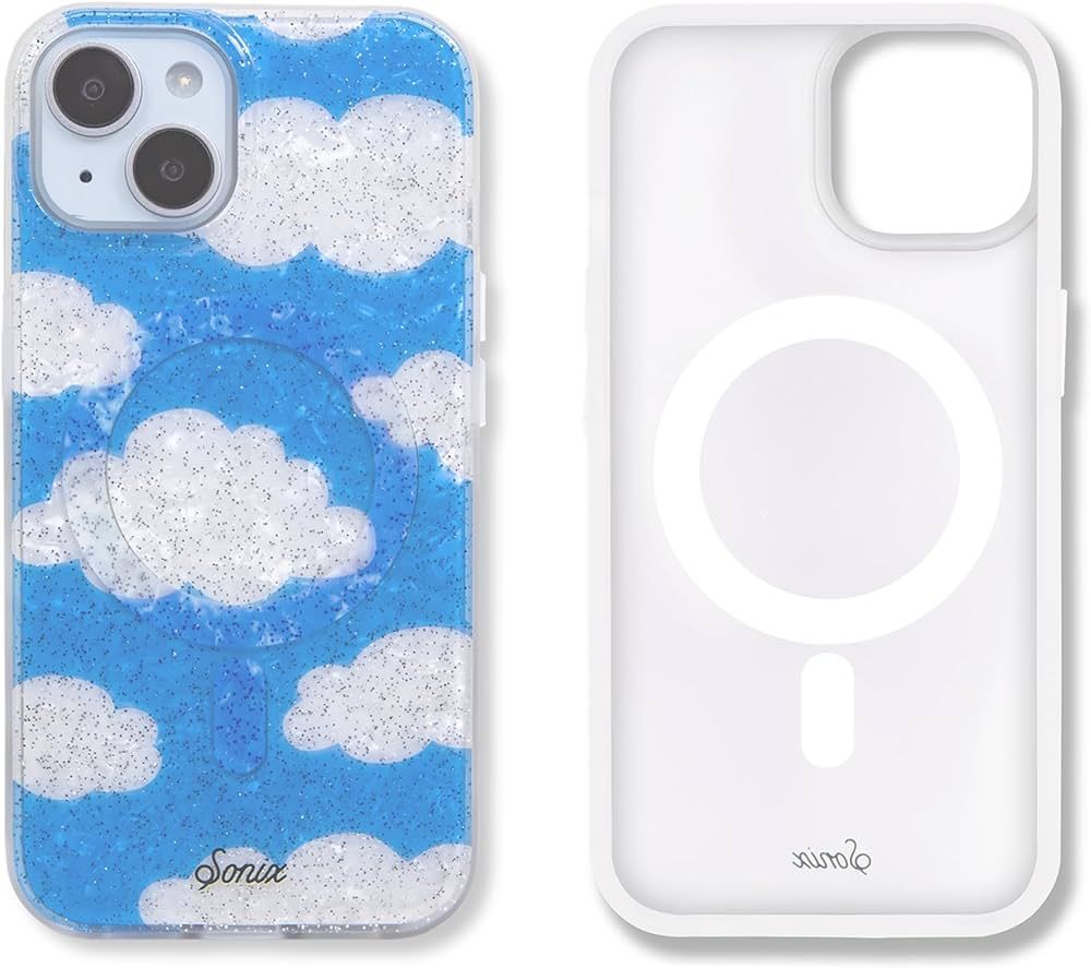 Sonix Case for iPhone 15, 14, 13 | Compatible with MagSafe | 10ft Drop Tested | Glitter Clouds | ... | Amazon (US)