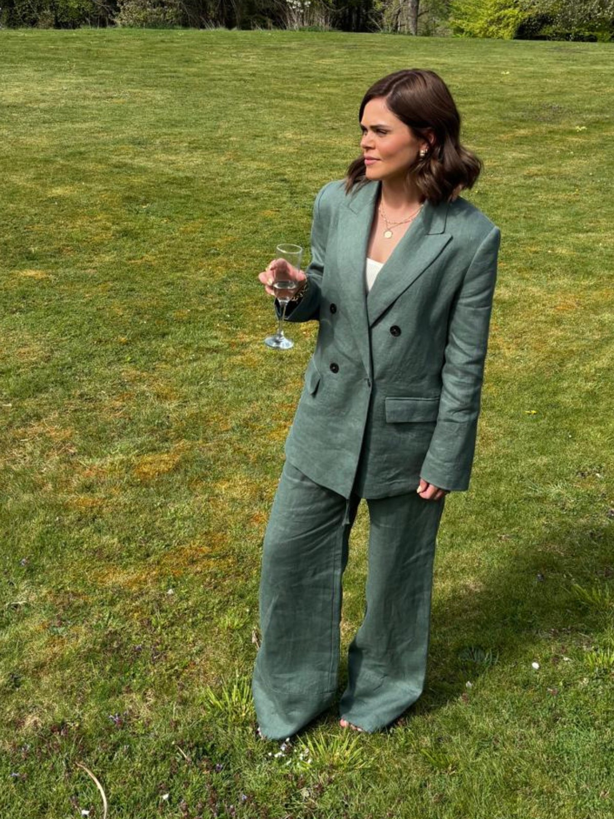 Sage green linen suit, spring inspo, linen blazer, linen trousers 

#LTKspring #LTKstyletip #LTKuk