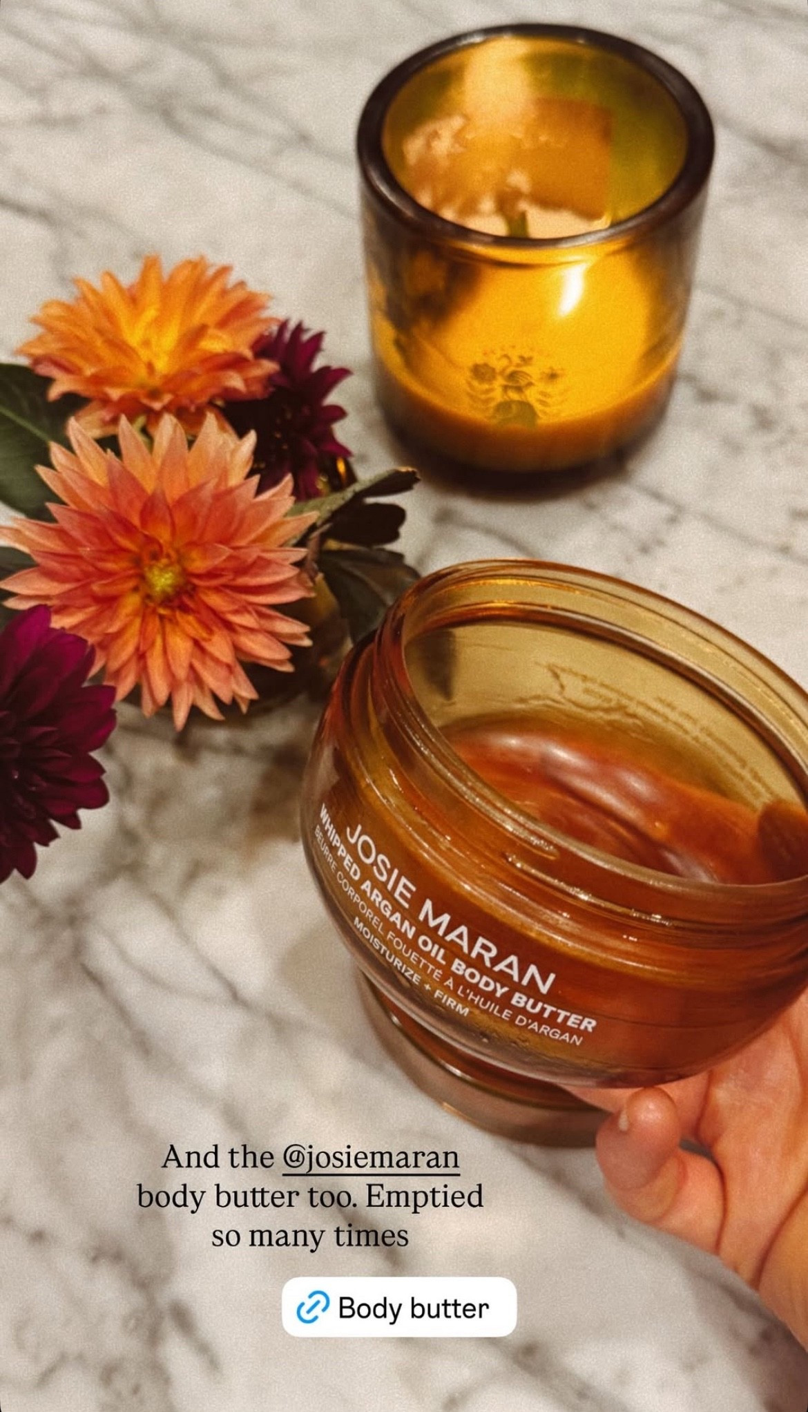 Cannot get enough of the Josie Maran Whipped Argan Oil Body Butter. A repeat purchase and staple in my routine! 

#LTKBeauty #LTKFindsUnder100 #LTKFindsUnder50