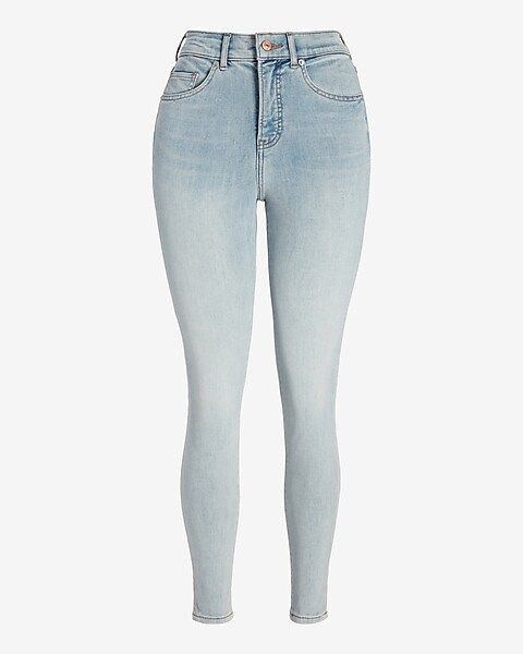 High Waisted Light Wash Skinny Jeans | Express