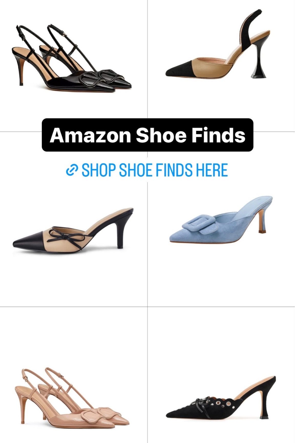Amazon shoe finds! Luxury designer inspired pumps, sling backs, and mules. 

Two toned pumps, bow details, patent shoes, pump shoes, shoe trends 2024 



#LTKshoecrush #LTKstyletip #LTKMostLoved