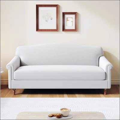 Modern Loveseat Sofa With Rolled Arms For Cozy Living Room, Reading Nook, And Compact Spaces, Upholstered In Durable Fabric | Wayfair North America