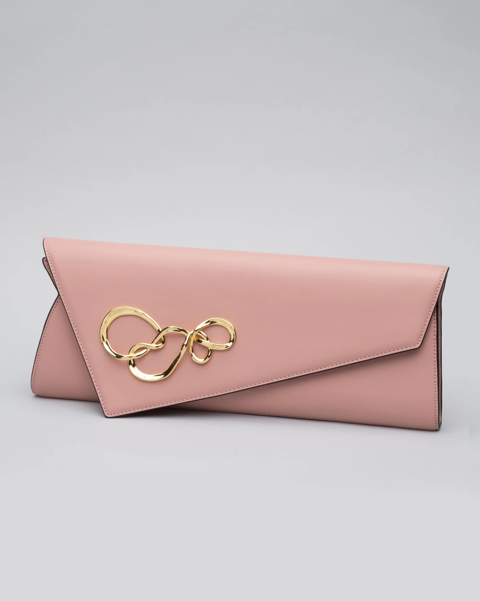 Twisted Gold Dusty Pink Large Clutch Purse – ALEXIS BITTAR | Alexis Bittar