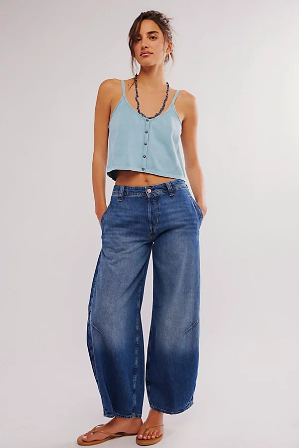 We The Free Kingston Baggy Barrel Jeans at Free People in Marrant Bay, Size: 25 | Free People (UK)