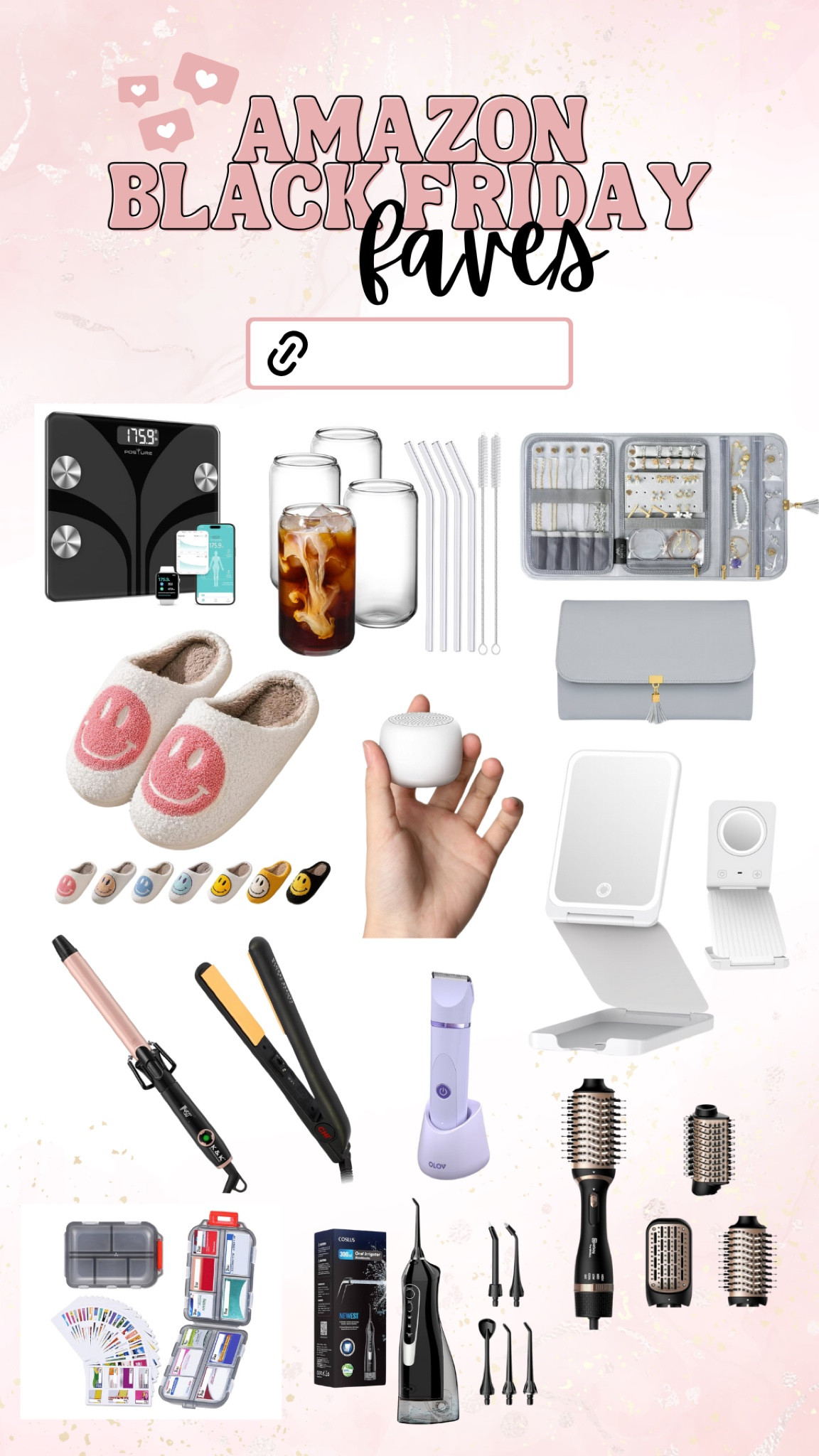 Some of my fave beauty and wellness products I have 🫶🏼 I love the scale connects to an app on my phone! The glass cups also come with glass straws and are perfect for any of your fave beverages! The hair tools are my daily go-to picks, and of course— do it all in cute slippers ♥️

#LTKBeauty #LTKGiftGuide #LTKCyberWeek