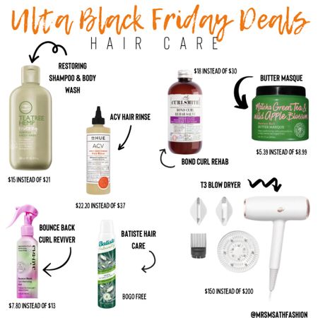 Hair care deals for all hair types. Some up to 50% off! 

#LTKHoliday #LTKCyberWeek #LTKGiftGuide