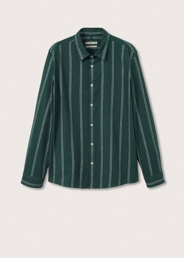 Striped flannel shirt | MANGO (US)