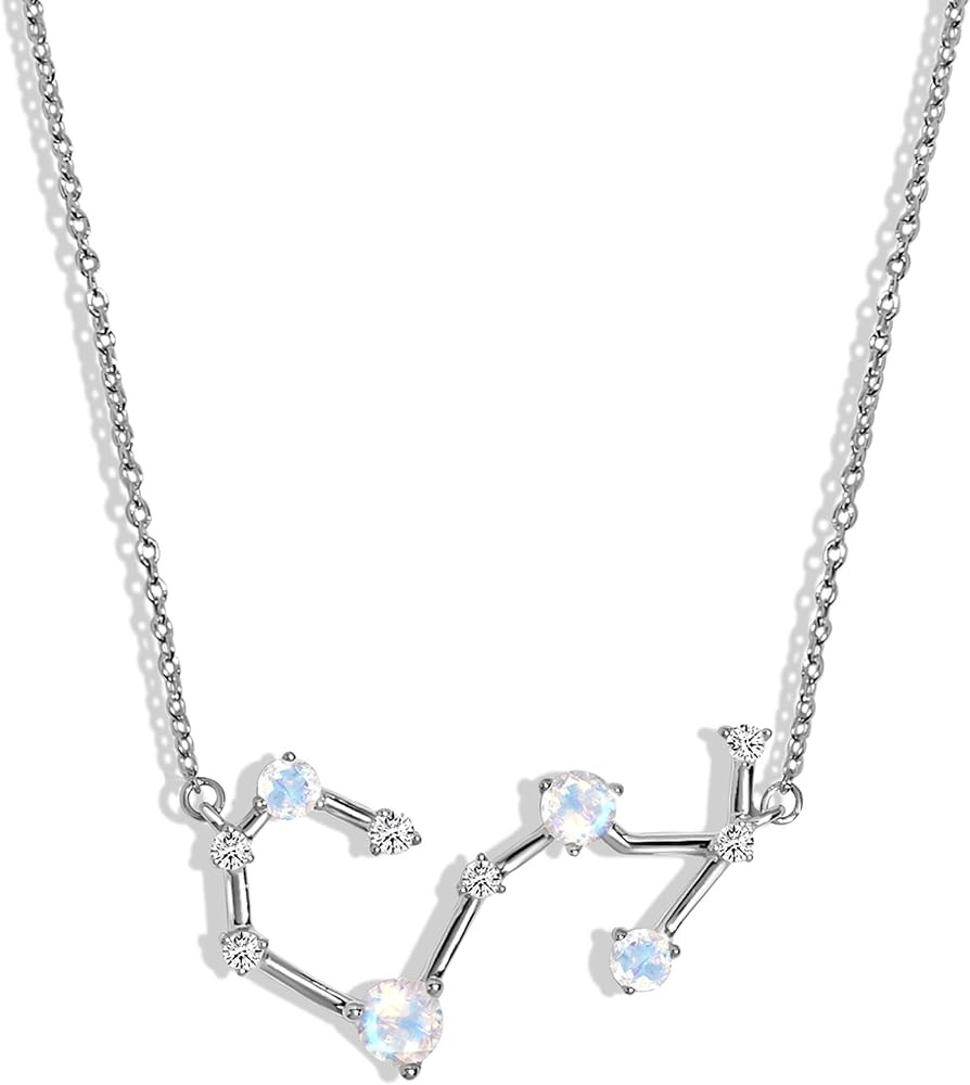 Moon Magic Moonstone Necklaces for women | Zodiac Constellation | 925 Sterling Silver | 18k Rose ... | Amazon (US)