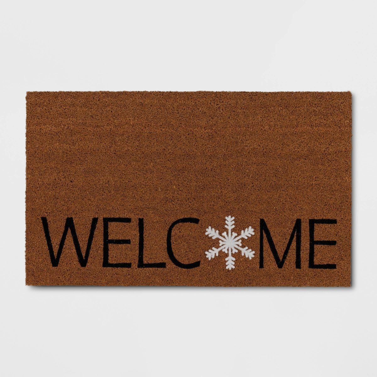 1'6"x2'6" 'Welcome' Snowflake Doormat Black/White Christmas - Threshold™ | Target