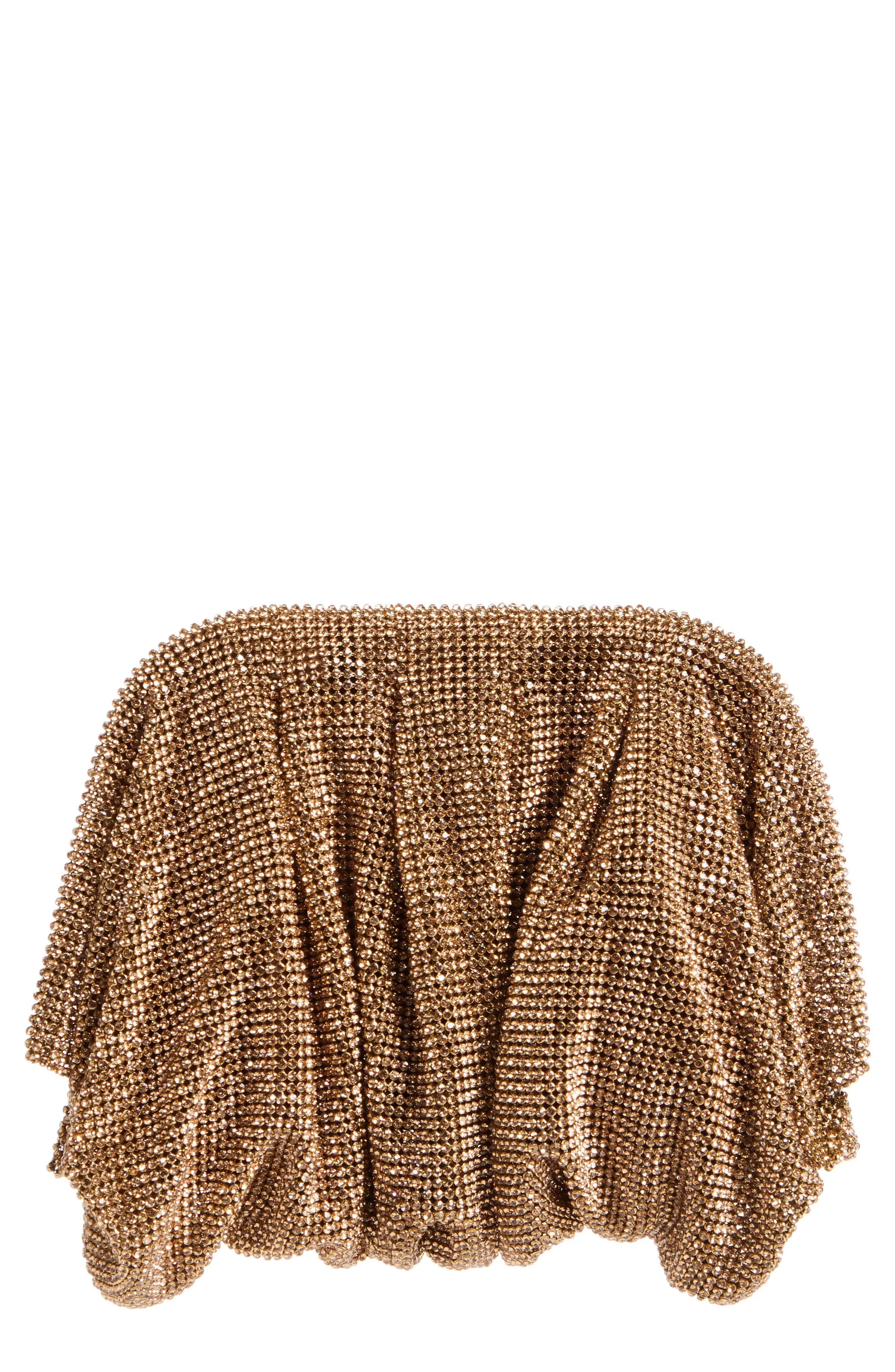 Benedetta Bruzziches La Petite Crystal Mesh Clutch in Dipping In Mousse at Nordstrom | Nordstrom
