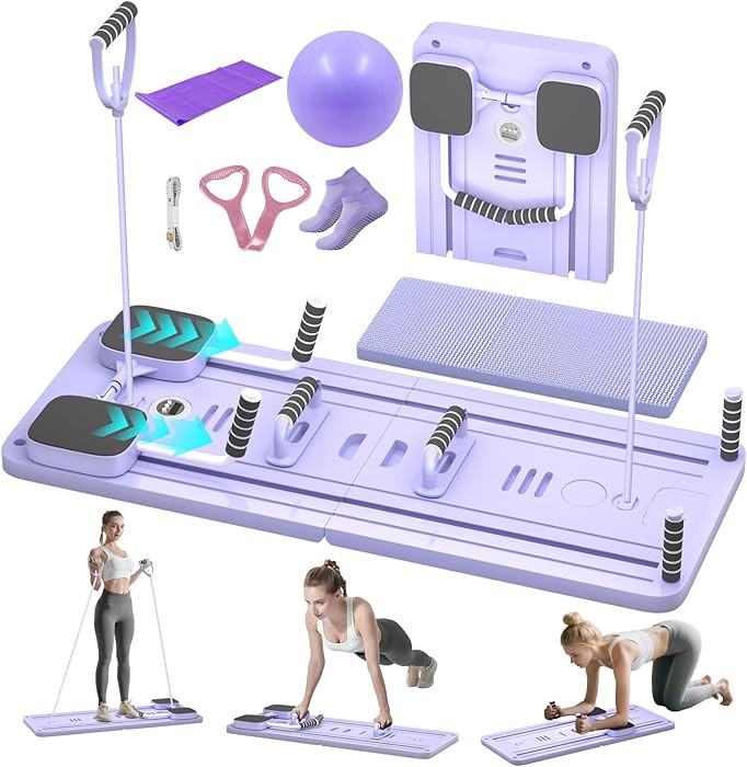 Pilates Board, Foldable Pilates Reformer Set for Home Workout with Timer, Multifunctional Portabl... | Amazon (CA)