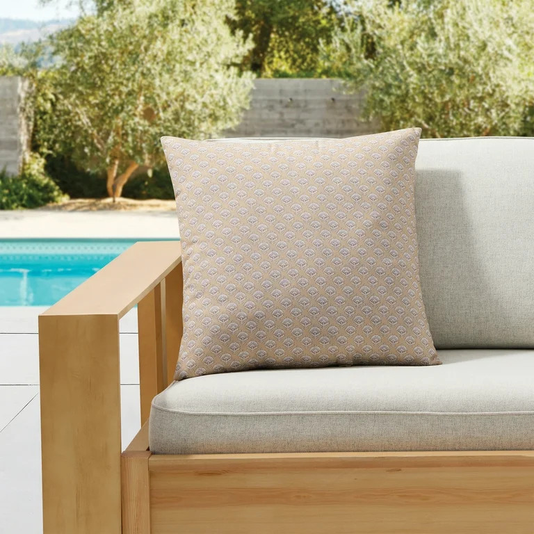 My Texas House Tan Block Print 20" x 20" Outdoor Pillow | Walmart (US)