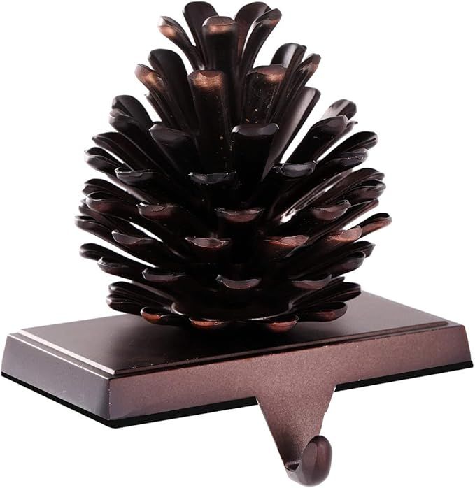 Amazon.com: DAJAMAI Pine Cone Christmas Stocking Holder for Mantle, Christmas Stocking Hangers fo... | Amazon (US)