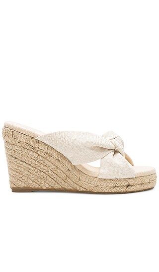 Soludos Knotted Wedge (90MM) in Blush | Revolve Clothing (Global)