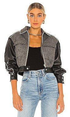 LAMARQUE Dabria Bomber Jacket in Black from Revolve.com | Revolve Clothing (Global)