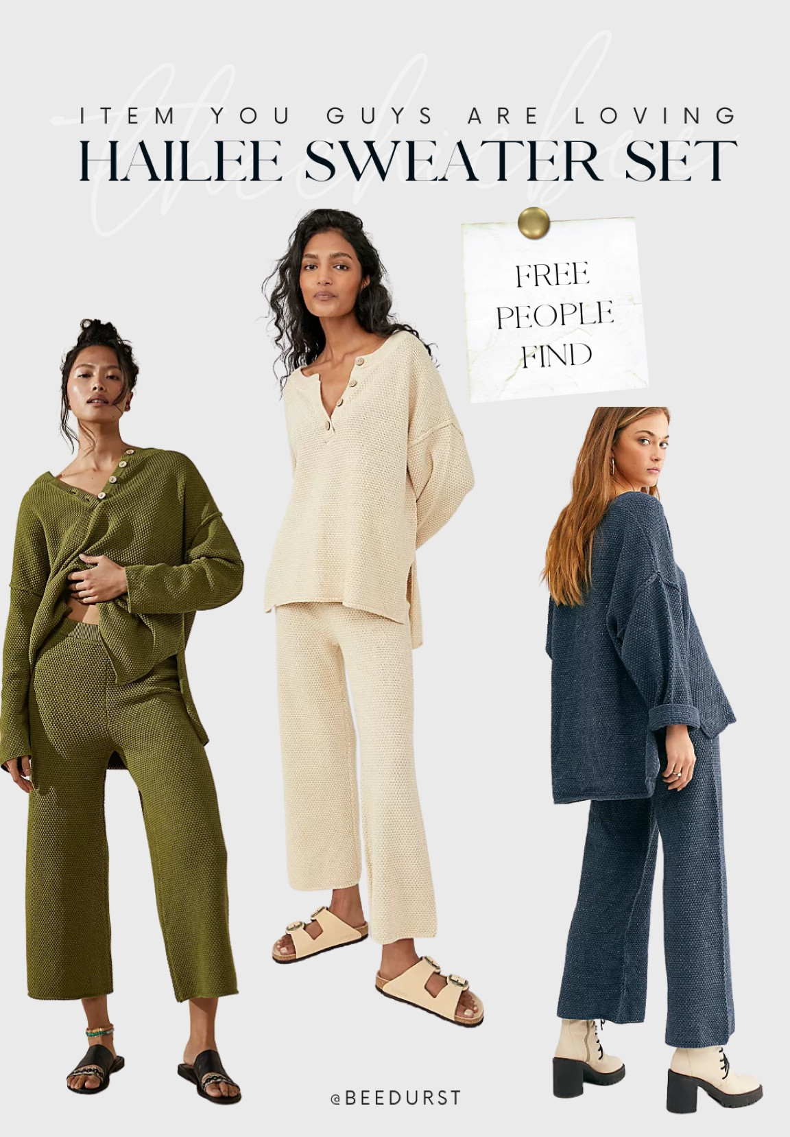 This Free People Hailee sweater set is becoming a big hit! You guys are loving it and I can see why. I love all the different colors! 

#LTKfit #LTKstyletip #LTKFind