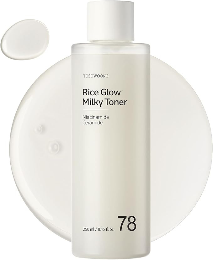 TOSOWOONG Rice Glow Milky Toner with 784,000ppm Korean Rice Water, Niacinamide, Ceramides, Panthe... | Amazon (US)