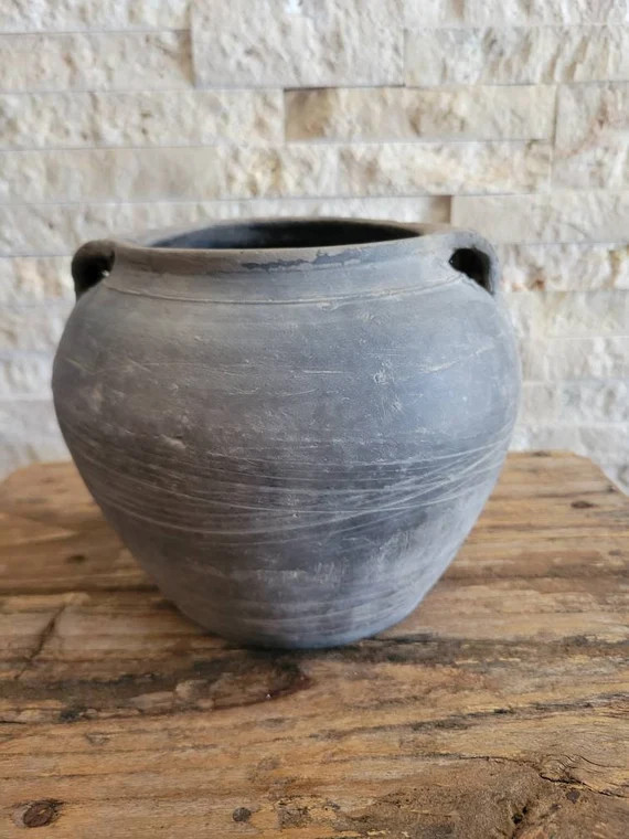 Vintage Clay Pot Vessel With Handles - Etsy | Etsy (US)