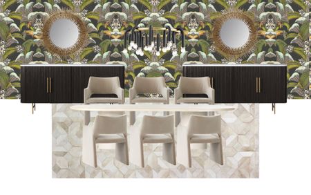 Grand millennial dining room wallpaper modern home decor modern dining room 

#LTKfamily #LTKhome