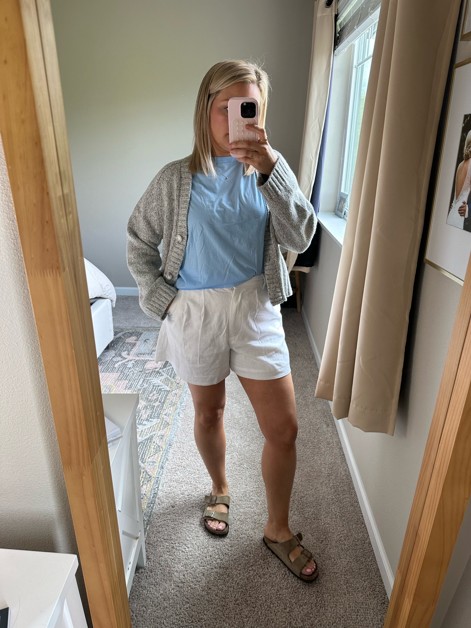 day 1 comfy summer mom outfits 

these linen shorts have a 4.5 inch inseam so they’re great for chasing around little ones and won’t show your whole 🍑. I sized up 1 in these

#LTKSaleAlert #LTKStyleTip #LTKFindsUnder100