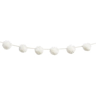 CANVAS White Collection Christmas Decoration POM-POM Garland, 6-ft#151-6989-2 | Canadian Tire