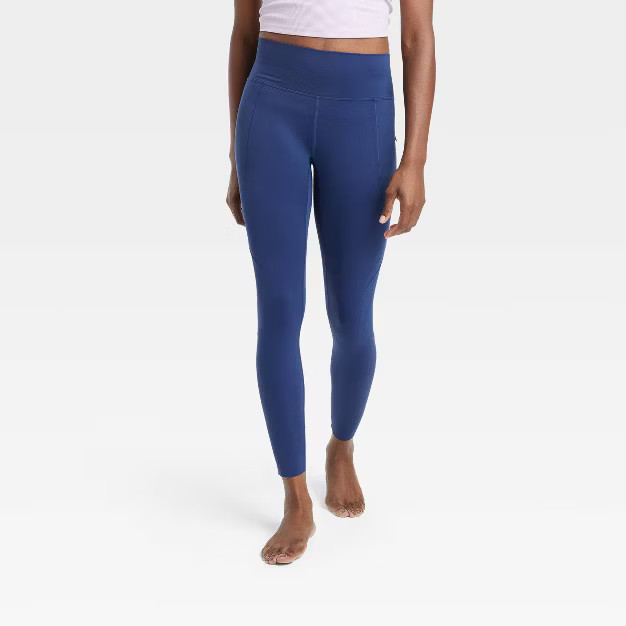 Women's Flex Ribbed Curvy High-Rise 7/8 Leggings - All in Motion™ | Target
