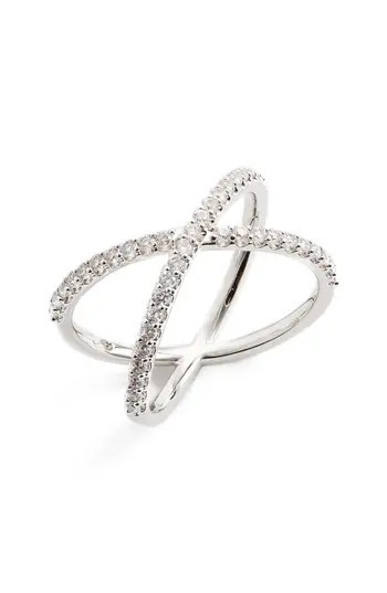 Women's Nadri Crossover Cubic Zirconia Ring | Nordstrom