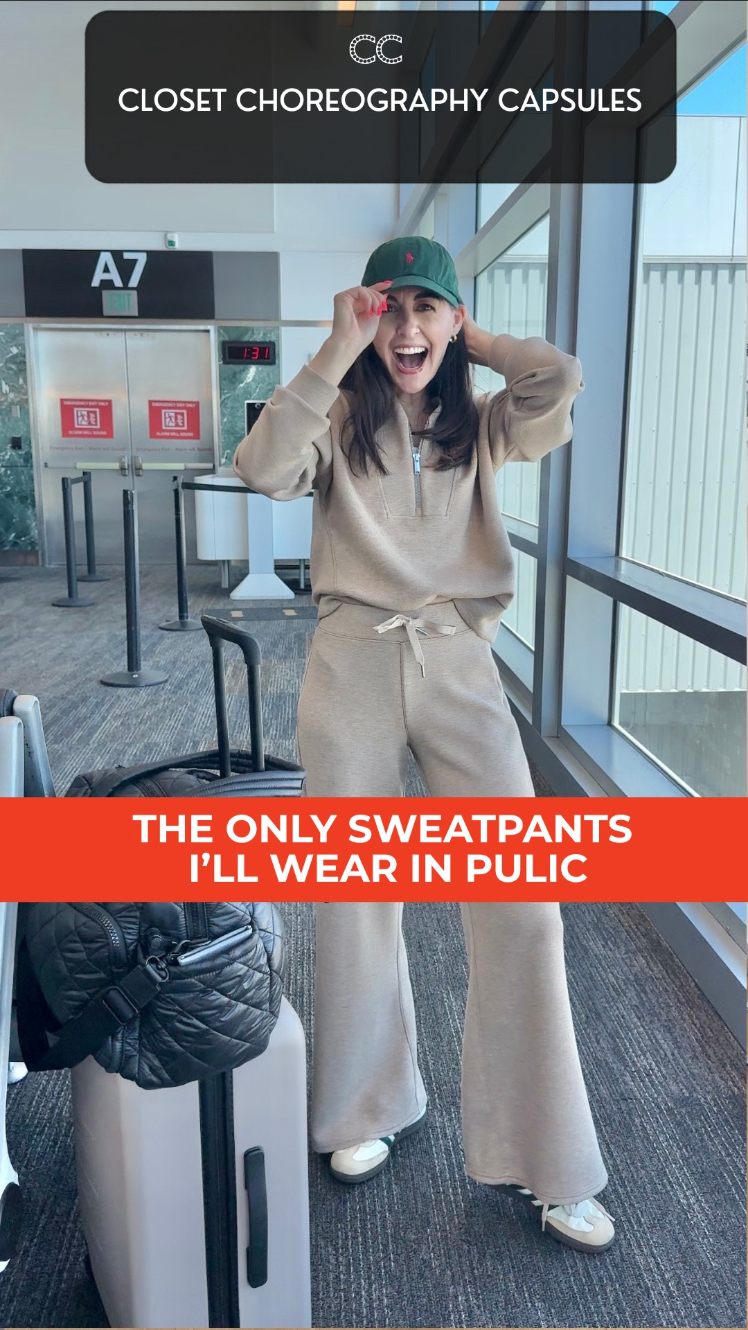 These are the only sweatpants I would be seen wearing in public. Even Oprah put this set on her Fav Things list two years running. It is the best international travel outfit because it holds its shape yet is unbelievably comfortable. You'll find this set on my viral carryon capsule wardrobe checklist.

Check out all the colors and extended sizes. Use promo code JENNIFERXSPANX to save 20% of your first regular price order 

Carryon Capsule ⬇️ 

https://closetchoreography.com/how-to-pack-for-europe-in-a-carryon-184-outfits-no-packing-cubes-no-wrinkles/