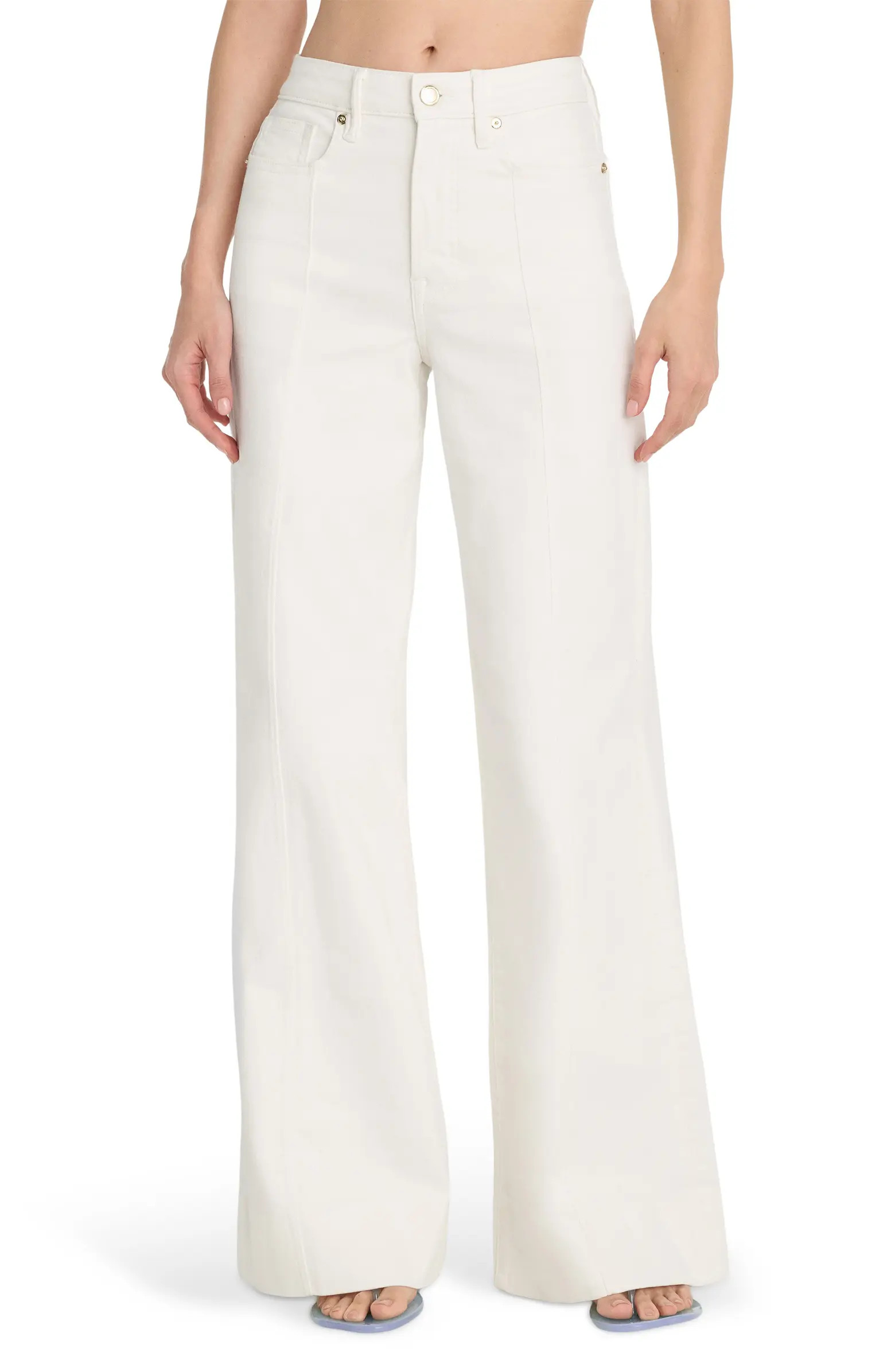 Good American Good Waist High Waist Wide Leg Palazzo Jeans | Nordstrom | Nordstrom