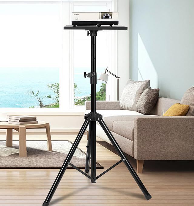 Laptop Tripod, Laptop Stand, Projector Tripod Stand with Gooseneck Phone Holder, Adjustable Height & | Amazon (US)