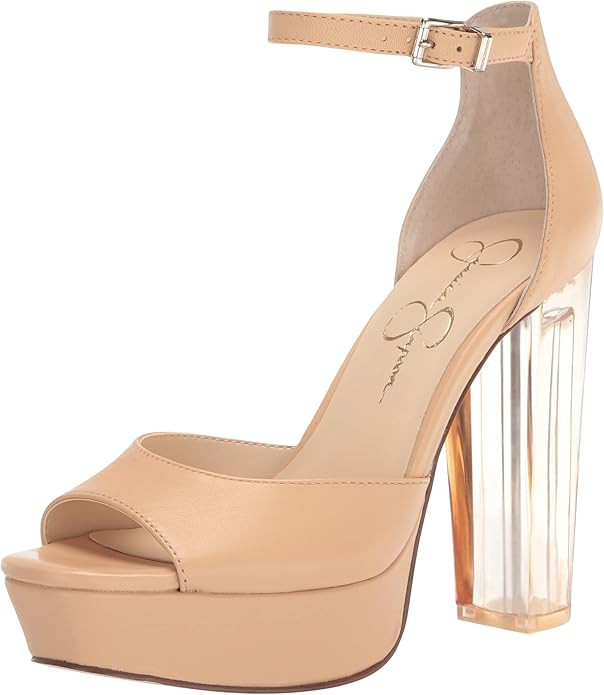 Amazon.com | Jessica Simpson Women's Pisila Platform Sandal Heeled, Vanilla Sugar, 8 | Platforms ... | Amazon (US)