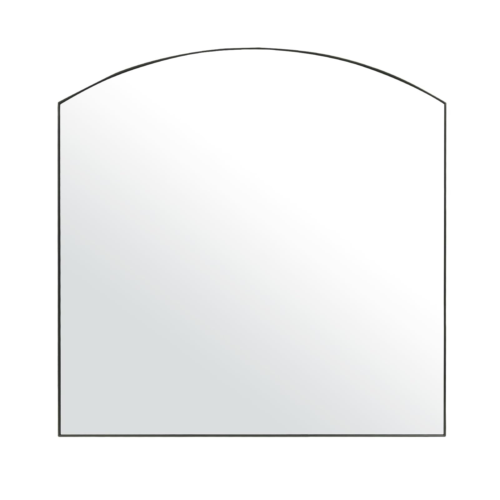 Matte Black Arched Window Mirror, 36" Metal Frame Decorative Wall Mirror, Windowpine Mirror for L... | Amazon (US)