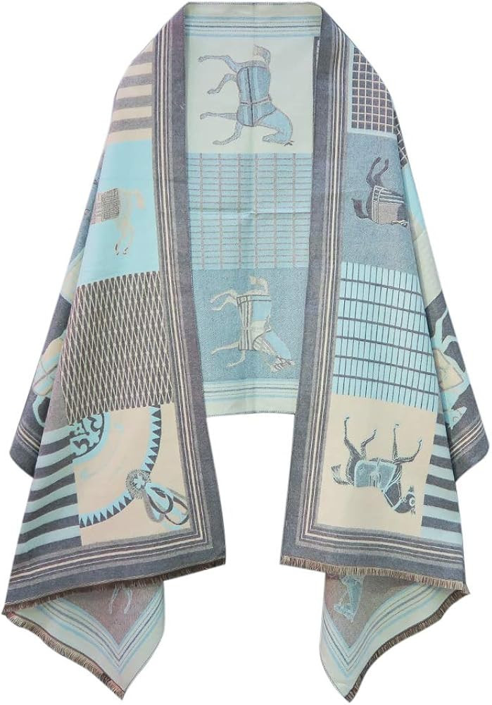 EXTREE Scarfs for Women Pashmina Silky Shawl Wrap for Evening Dressing Horse Scarf Blanket Open F... | Amazon (US)