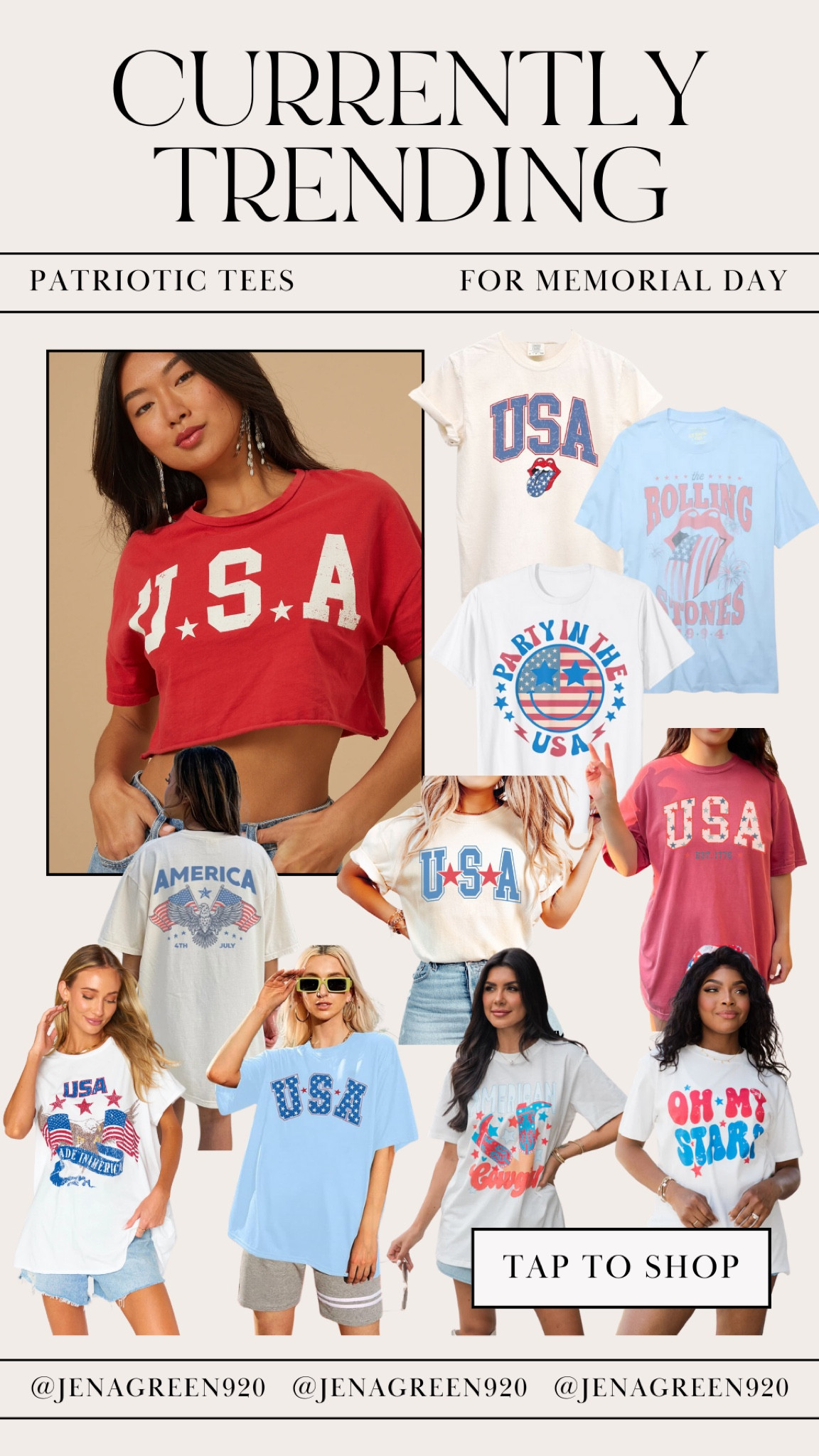 Currently Trending | Patriotic Tees | Patriotic Tshirts | Memorial Day Fashion

#LTKfindsunder50 #LTKstyletip #LTKfindsunder100
