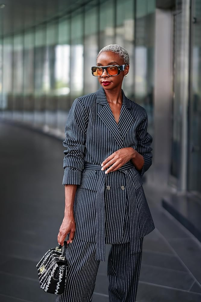 The Drop Women's Sky Captain Striped Suiting Blazer by @signedblake | Amazon (US)