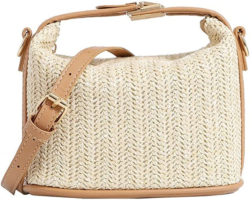 KITOLTER Straw Shoulder Bag Clutch Crossbody Bag Casual Beach Handmade Bag Handbag for Women | Amazon (US)