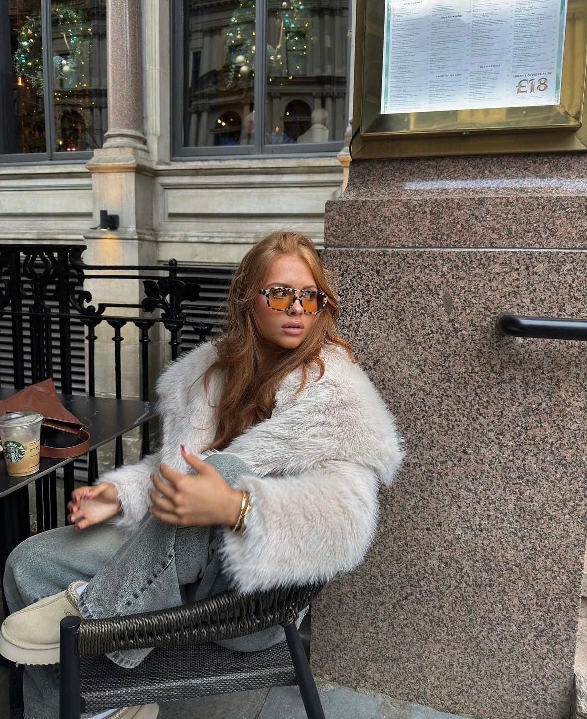 Lyla Faux Fur Coat Cream | Kiwi & Co | Kiwi and Co