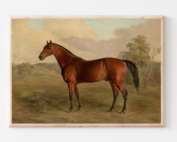 Antique Horse Print Antique Oil Painting Instant Download - Etsy | Etsy (US)