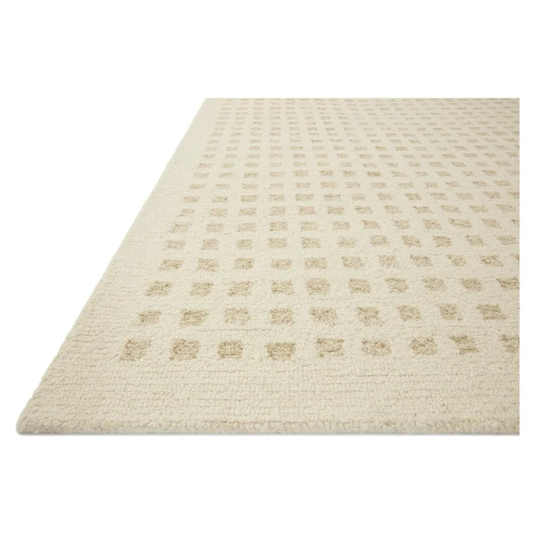Chris Loves Julia x Loloi Polly Grid Ivory/Natural 9'-3" x 13' Area Rug | Walmart (US)