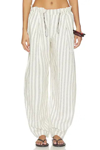 Adjustable Waist Pant in Ivory & Espresso | Revolve Clothing (Global)