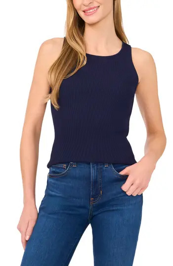 Ted Baker Rib Scoop Neck Tank in Classic Navy at Nordstrom Rack, Size X-Large | Nordstrom Rack