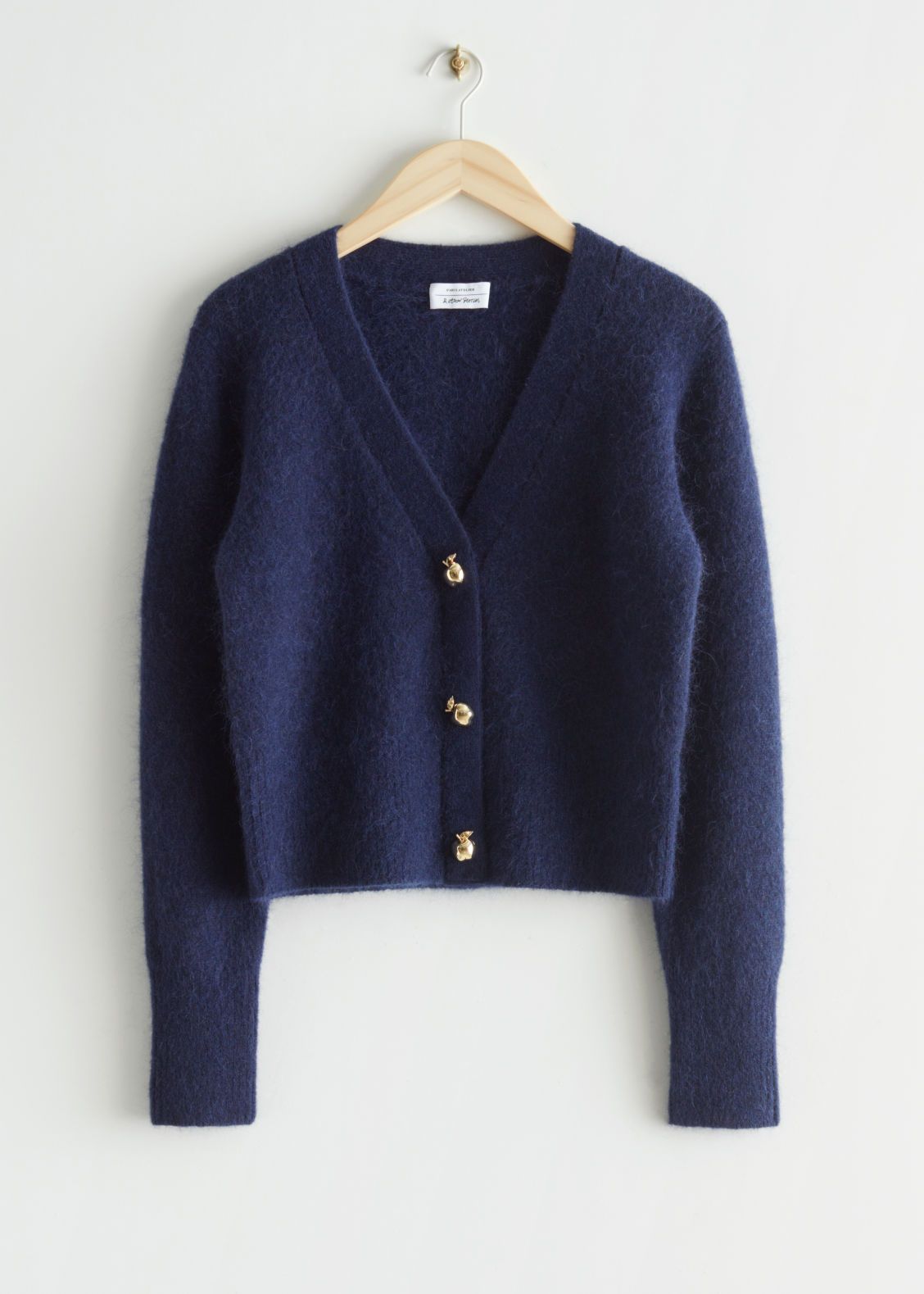 Gold Button Cardigan - Navy - Cardigans - & Other Stories US | & Other Stories US