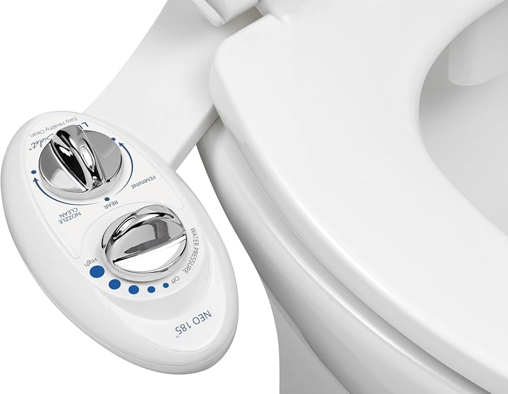LUXE Bidet NEO 185 - Self-Cleaning, Dual Nozzle, Non-Electric Bidet Attachment for Toilet Seat, A... | Amazon (US)