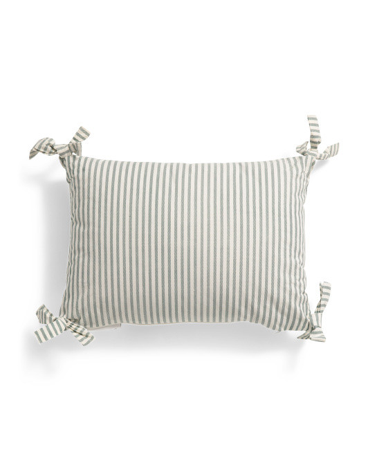 14x20 Striped Cotton Corner Ties Pillow | TJ Maxx