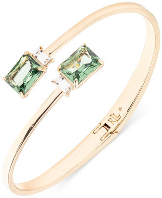 Lauren Ralph Lauren Gold-Tone Stone Bypass Bangle Bracelet - Macy's | Macy's