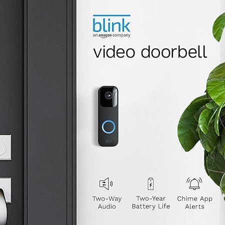 Blink Video Doorbell + Sync Module 2 | Two-way audio, HD video, motion and chime app alerts and A... | Amazon (US)